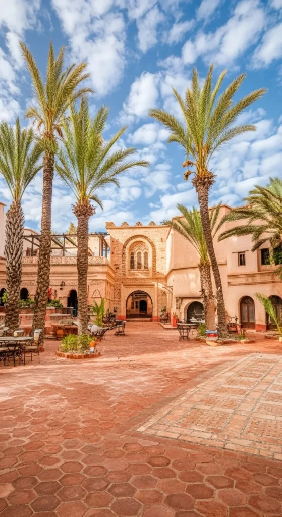 Artisan shops set within the traditional stone architecture of Medina d'Agadir