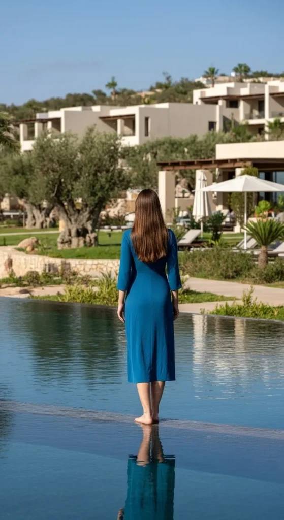 Luxury hotel infinity pool overlooking the Atlantic Ocean in Taghazout Bay, perfect for relaxation and upscale stays.