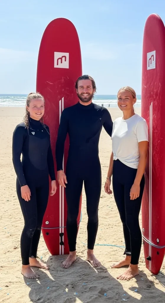 Surfer catching a wave in Taghazout, a top Agadir surf spot