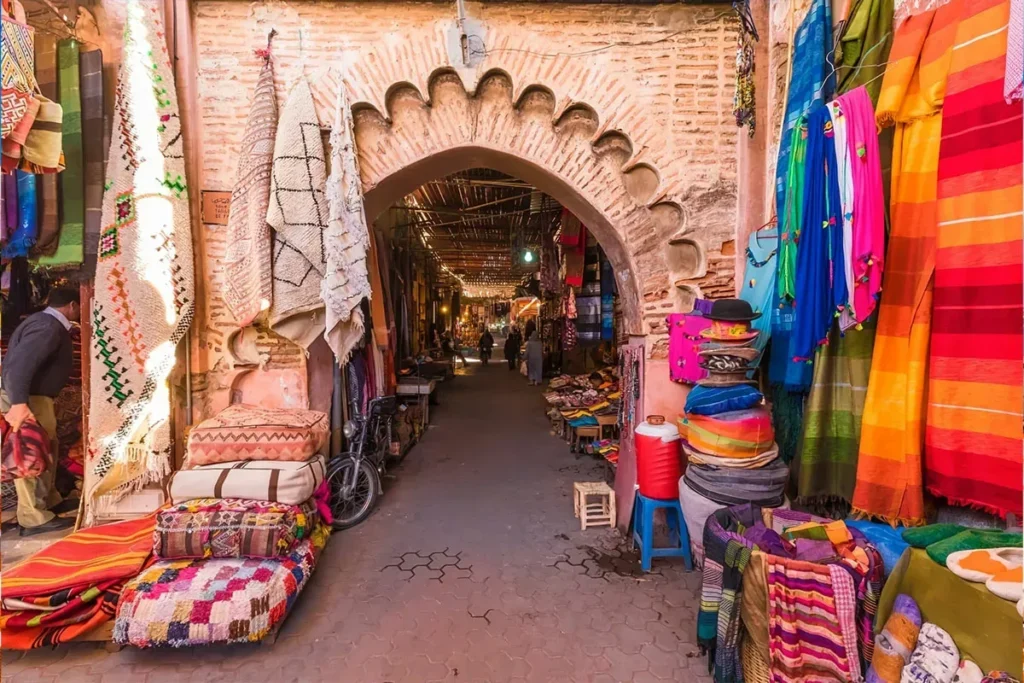 Contrast between bustling markets and relaxing morocco travel deals.