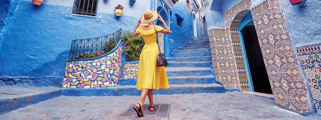 Best destinations for solo female travel in Morocco including Chefchaouen.